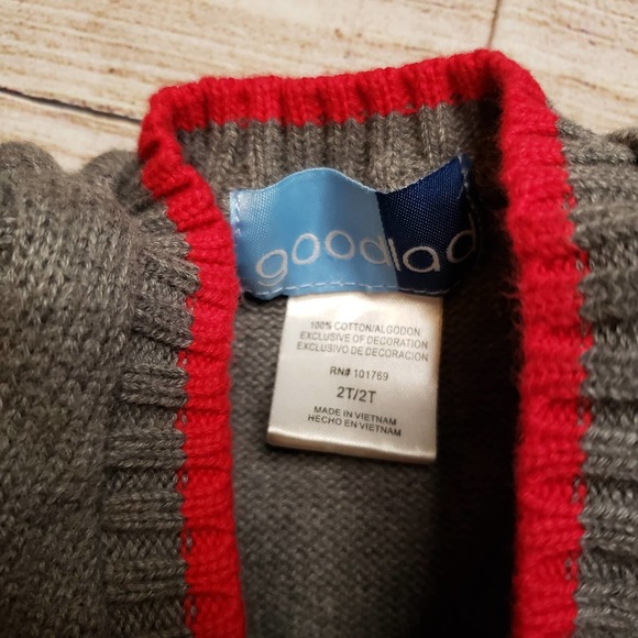 GOOD LAD Reindeer Gray Sweater Knit Vest 2T - Picture 3 of 4